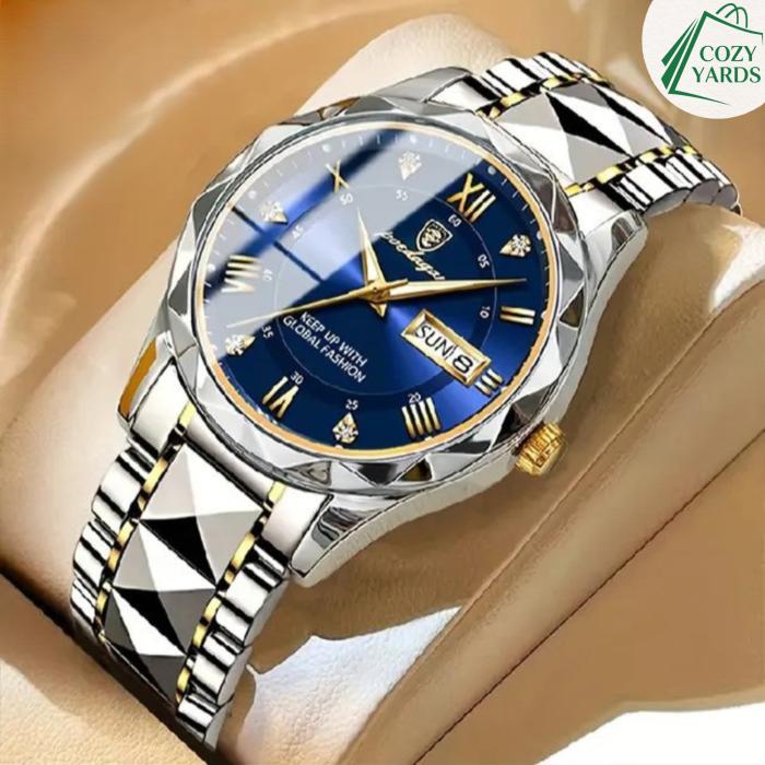 Cozy Yards - POEDAGAR 615 Quartz Stainless Steel Watch For Men